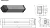 Technical drawings and a 3D view of an e-bike battery. Produktbild-Vorschau