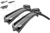 Two windshield wipers are shown against a white background. There are also four small inset images showing different angles or parts of the wipers. Produktbild-Vorschau