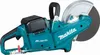 A teal and black Makita Akku-Trennschleifer DCE090ZX1 2x18V is shown against a white background. Voir les images du produit