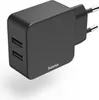 Hama Ladegerät 2x USB-A, 12 W, Schwarz Produktbild-Vorschau 1