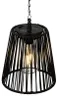 Solar LED Pendelleuchte Outdoor 17,5cm Rattan-Optik Schwarz Produktbild-Vorschau 4