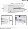 Diagrams and dimensions of a white coffee table. Anteprima dell’immagine prodotto