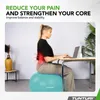 Tunturi Anti Burst Fitness Ball con Pompa - Palla Yoga 75 Anteprima dell’immagine prodotto 6