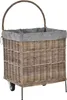 KRINES HOME Holzwagen / Kaminholzwagen aus Rattan-Naturrohr Produktbild-Vorschau 2