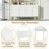MODFU Kommoden Modern minimalistisches reinweißes Sideboard Produktbild-Vorschau 5
