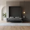 Schrankbett M1 140x200 Vertikal  Anthrazit  mit Armlehnen Produktbild-Vorschau 3