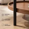 Loft Couchtisch CORTADO 90 cm oval mit Ablage Walnuss Produktbild-Vorschau 5