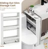 KOMFOTTEU Vozík do výklenku 4 police, úložný vozík Náhled obrázku produktu 4