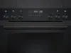 A close-up view of the control panel of a black oven. Produktbild-Vorschau