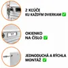 Súprava 10 poštových schránok, sivá (RAL 7035), hĺbka 20 Náhľad obrázku produktu 5