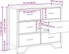 vidaXL Kommode 6-Schublade Altholz 91 x 35,5 x 74,5 cm Produktbild-Vorschau 7