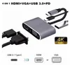 4-in-1-USB-C-Multiport-Hub (Typ C) mit HDMI 4K, VGA, USB Produktbild-Vorschau 1