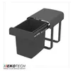Ekotech pattumiera Aladin AG15G 15 L estraibile Orion Grey Anteprima dell’immagine prodotto 2