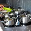 Stielkasserolle BRAVA mit beidseitigem Ausgießer und Deckel Produktbild-Vorschau 2