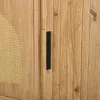 Mobile TV Merax ovale con ante in rattan e ante scorrevoli, Anteprima dell’immagine prodotto 12