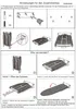 Instructions for assembling and using a wall-mounted ironing board. Produktbild-Vorschau