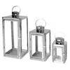 3er Set Edelstahl Laterne Gartenlaterne Windlicht Produktbild-Vorschau 2