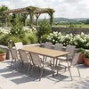 BEAUTYSOFA | VALENCIA 8+1 Garten Essgruppe Taupe – Produktbild-Vorschau 1