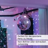 Spiegelkugel Set - 20cm Discokugel mit Batteriemotor - Produktbild-Vorschau 8