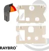 A product shot of a toilet cistern inlet valve and two mounting plates, with a brand logo at the bottom. Produktbild-Vorschau
