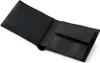 An open black leather wallet is shown against a white background. Produktbild-Vorschau