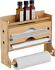 Relaxdays Wandrollenhalter 3-fach, Küchenrolle, Alufolie, Produktbild-Vorschau 1