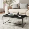 FATIVO Table basse moderne aspect marbre 100×60×42 cm – Voir les images du produit 3