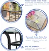 Harbor Housewares Gartentisch mit Glasplatte – Glasplatte Produktbild-Vorschau 2