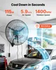 VEVOR 115W Ventilatore da parete industriale da 81 cm, 5,9 Anteprima dell’immagine prodotto 2