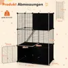 COSTWAY 74x47x110 cm Gabbia per gatti a 3 livelli, recinto Anteprima dell’immagine prodotto 5
