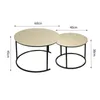 Satztisch 2er Set,Couchtisch Rund aus Holz,stapelbar Produktbild-Vorschau 7