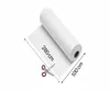 A roll of white fabric with dimensions indicated by dashed lines and text. Voir les images du produit