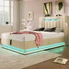 A bedroom scene featuring a bed with LED lighting. Náhled obrázku produktu