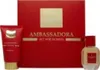 A gift set containing a perfume bottle and a shower gel tube, presented in a red box with gold accents. Voir les images du produit