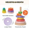MERLE TOYS® Stapelturm Holz, 100% Öko, Stapelturm 1 Jahr Produktbild-Vorschau 3