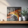 Tulup Glasuhr Wanduhr Küchenuhr Echt-Glas 30x30 cm Modern Produktbild-Vorschau 2