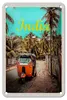 Blechschild Reise 12x18cm Indien Straße Tuk Tuk Taxi Asien Produktbild-Vorschau 1