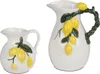 Deko Krug, Vase LIMONE mit Zitronen weiß gelb H. 20cm Produktbild-Vorschau 2