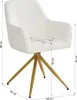Homestyle4u Polsterstuhl drehbar 4er Set Stühle Bouclé Produktbild-Vorschau 4