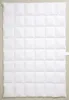 A white quilted duvet is laid flat against a light gray background. Produktbild-Vorschau