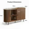 TV-Schrank BEALIFE 130x40x75 cm mit 2 Rollläden | Lowboard Produktbild-Vorschau 2