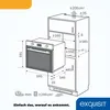 Diagram showing installation dimensions for an oven within a cabinet. Produktbild-Vorschau