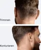 Two images showing the back of a man's head, illustrating different hair trimming techniques. Podgląd zdjęcia produktu