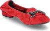 Kaerlek Damen Ballerinas Rot Rauleder Größe: 39 Produktbild-Vorschau 5