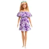 MATTEL GRB36 Barbie Loves Puppe im lila Blumenkleid Produktbild-Vorschau 7