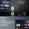 A marketing image showcasing a TV and remote control, with app logos and promotional text. Náhled obrázku produktu