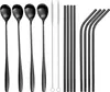GRÄWE Trinkhalm-Set 14-tlg., Edelstahl, schwarz Produktbild-Vorschau 1