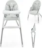 A high-chair is shown from multiple angles against a white background. Podgląd zdjęcia produktu