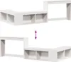 vidaXL Nachttisch mit Schreibtisch Weiß 232x122x75 cm Produktbild-Vorschau 7