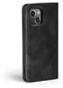 A black flip-style phone case for an iPhone 13 mini is shown from the side against a white background. Produktbild-Vorschau